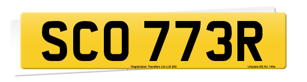 Registration number SCO 773R
